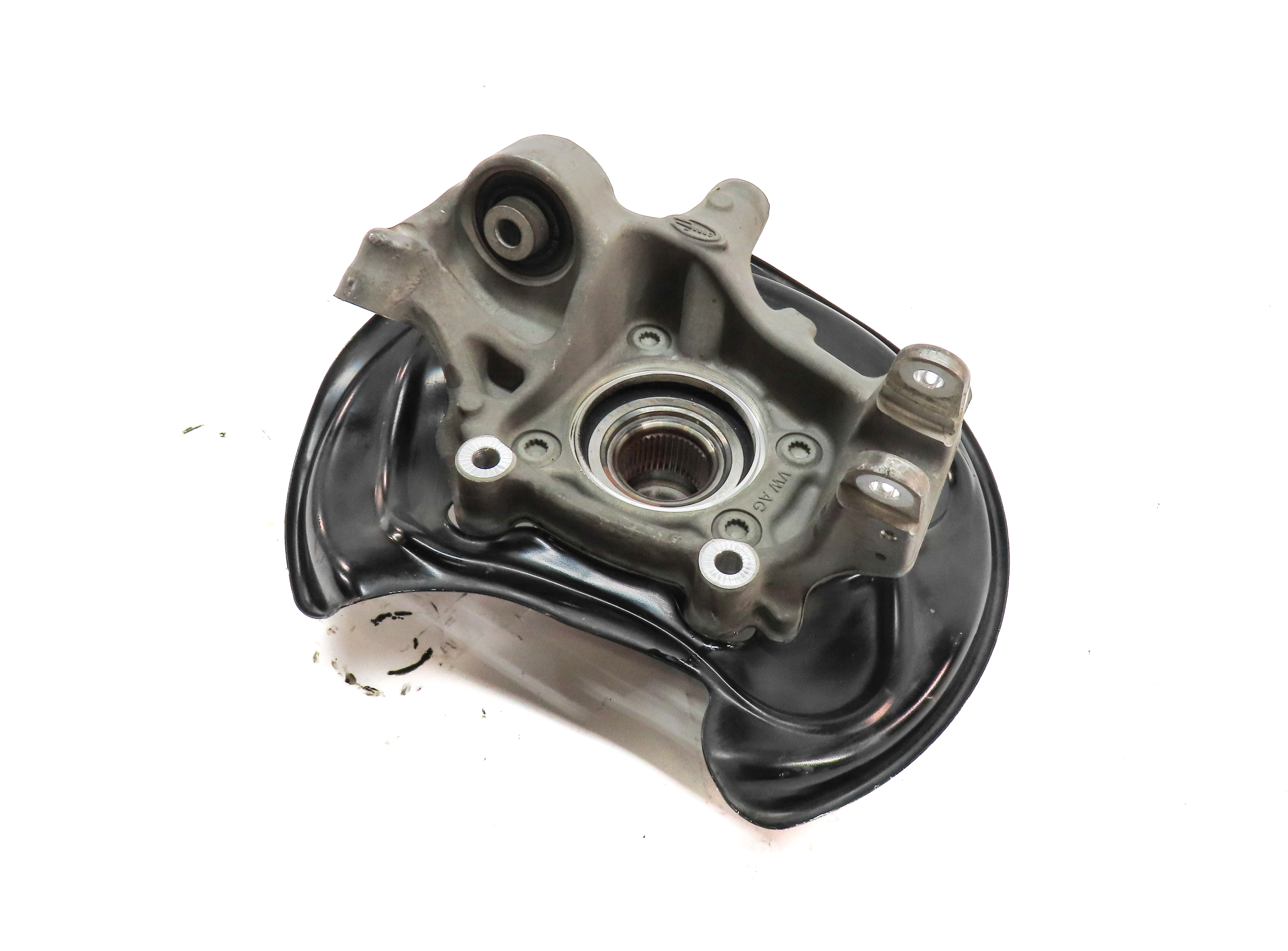 17-20 AUDI Q7 (4M) REAR LEFT DRIVER SPINDLE KNUCKLE WHEEL BEARING HUB w/ SHIELD — exact item pictured